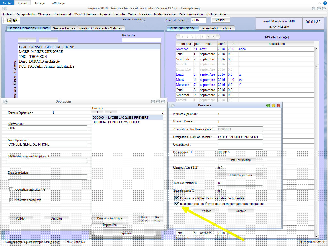 gestion des temps Séquora 18.34