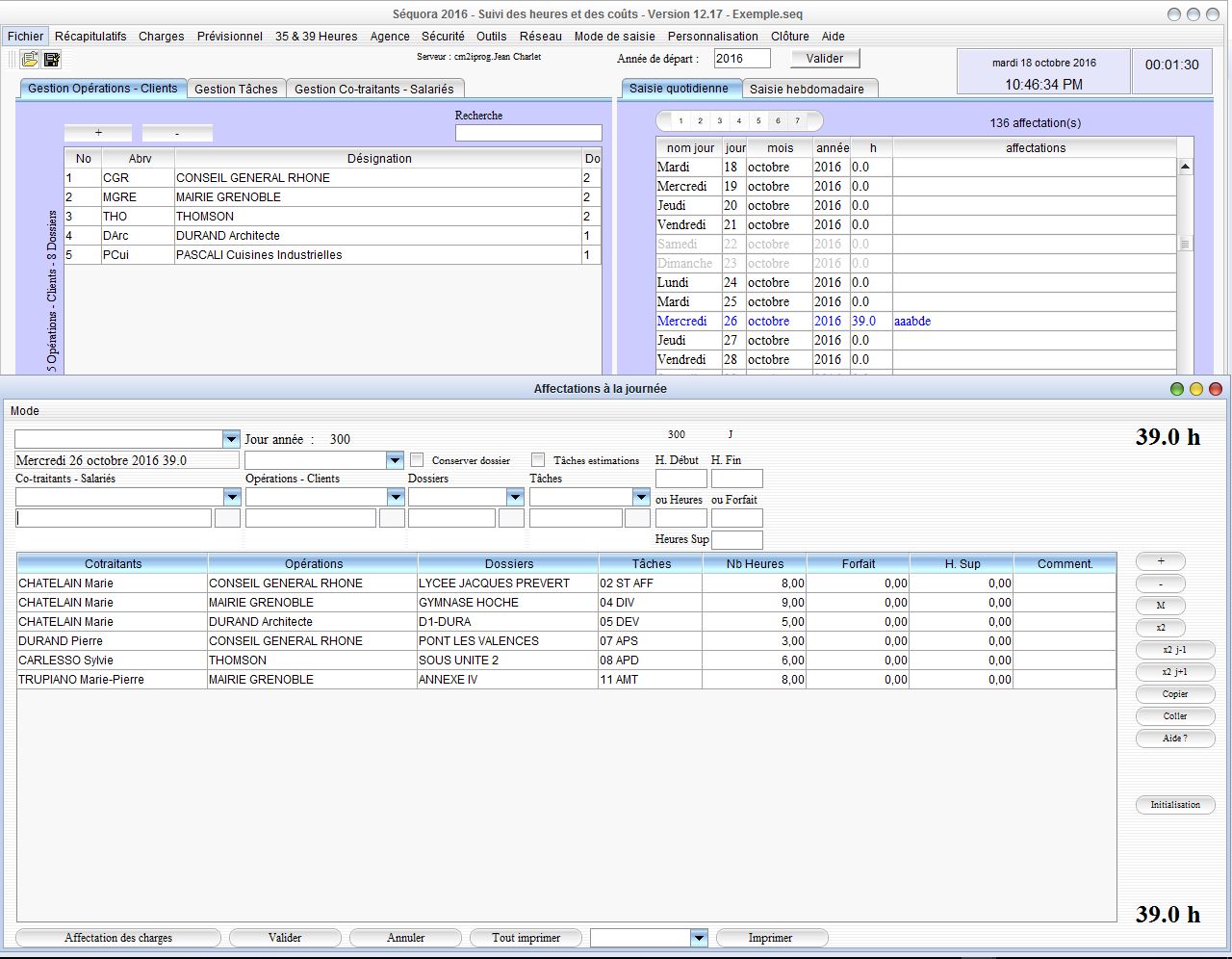 Gestion des temps Séquora 12.17